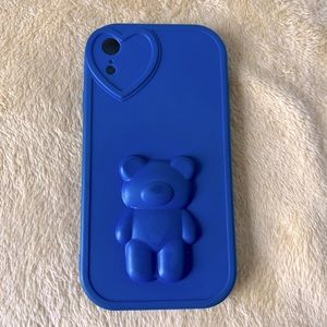 IPhone XR case with cute blue bear